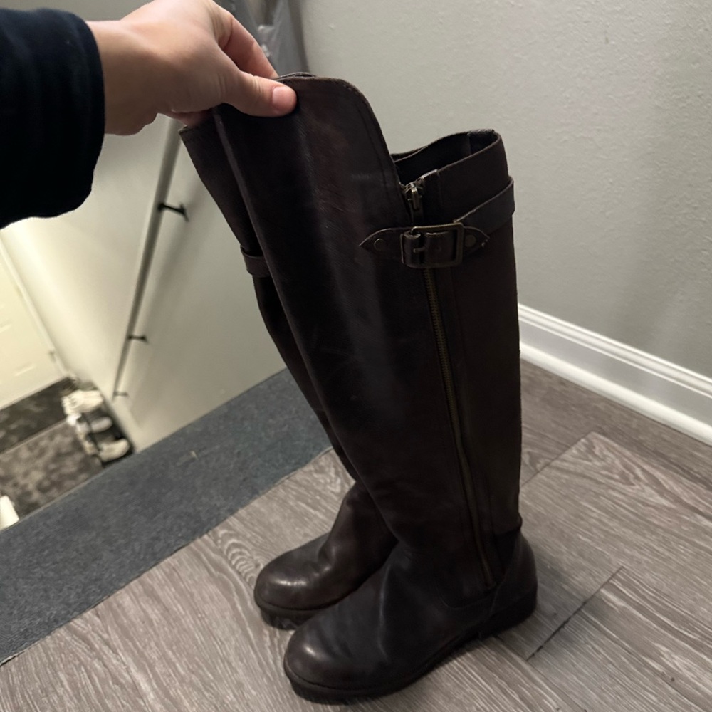 Brown Leather Riding Boots - Picture 2 of 4